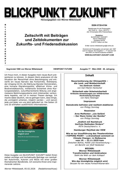 Aktuelle Ausgabe 77, März 2026, 46. Jahrgang